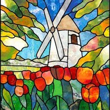 Схема вышивки «Мельница»