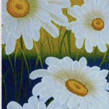 Схема вышивки «ромашки»