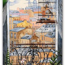 Схема вышивки «Вид из окна»