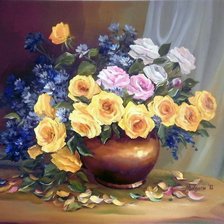 Схема вышивки «цветы»