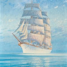 Схема вышивки «белеет парус»