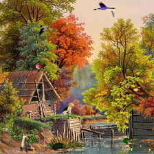 Схема вышивки «Домик лесника»