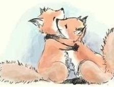 Схема вышивки «лисята обнимаются»