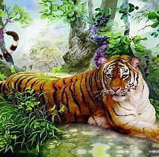 Схема вышивки «тигр»