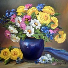 Схема вышивки «цветы»