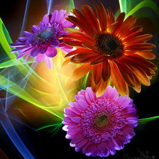 Схема вышивки «Цветы + графика»