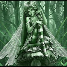 в зеленых тонах