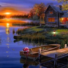 Схема вышивки «Домик лесника»