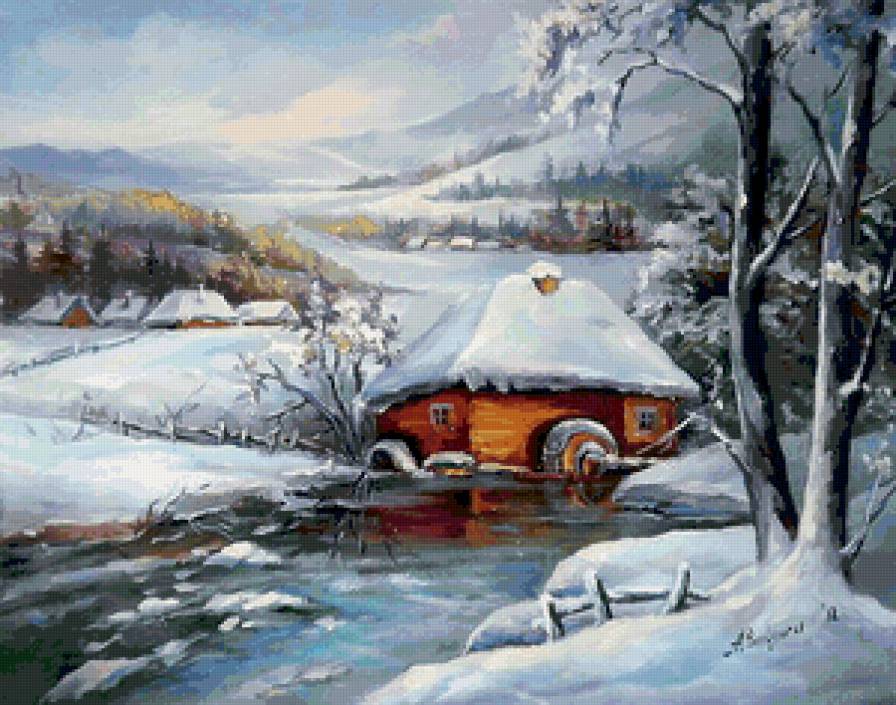 Зимний пейзаж - пейзаж, природа - предпросмотр