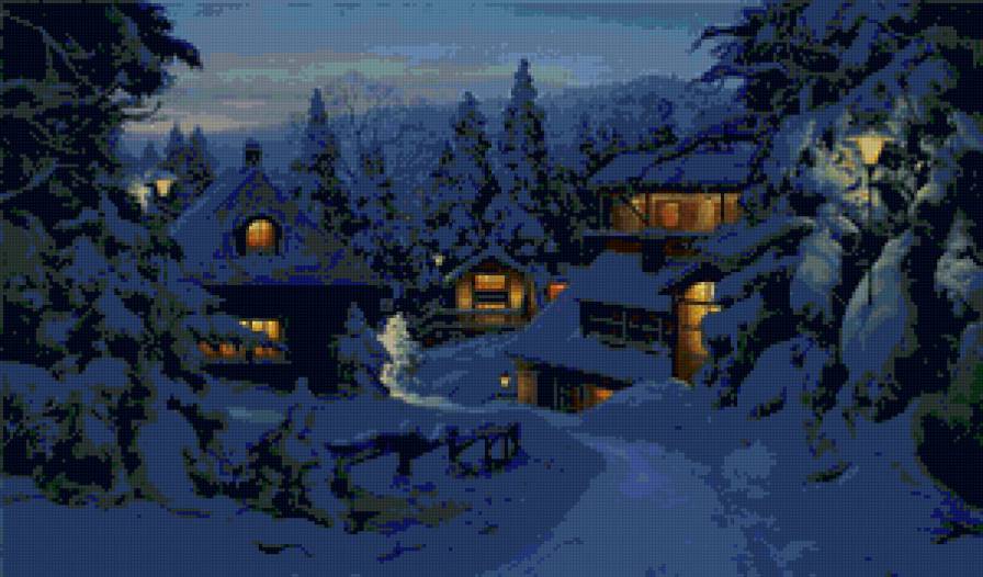 Зимний пейзаж - пейзаж, природа - предпросмотр