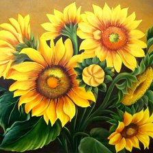 Схема вышивки «Подсолнухи»