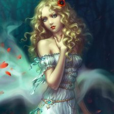 Схема вышивки «Девушка»