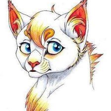 Схема вышивки «кошка»