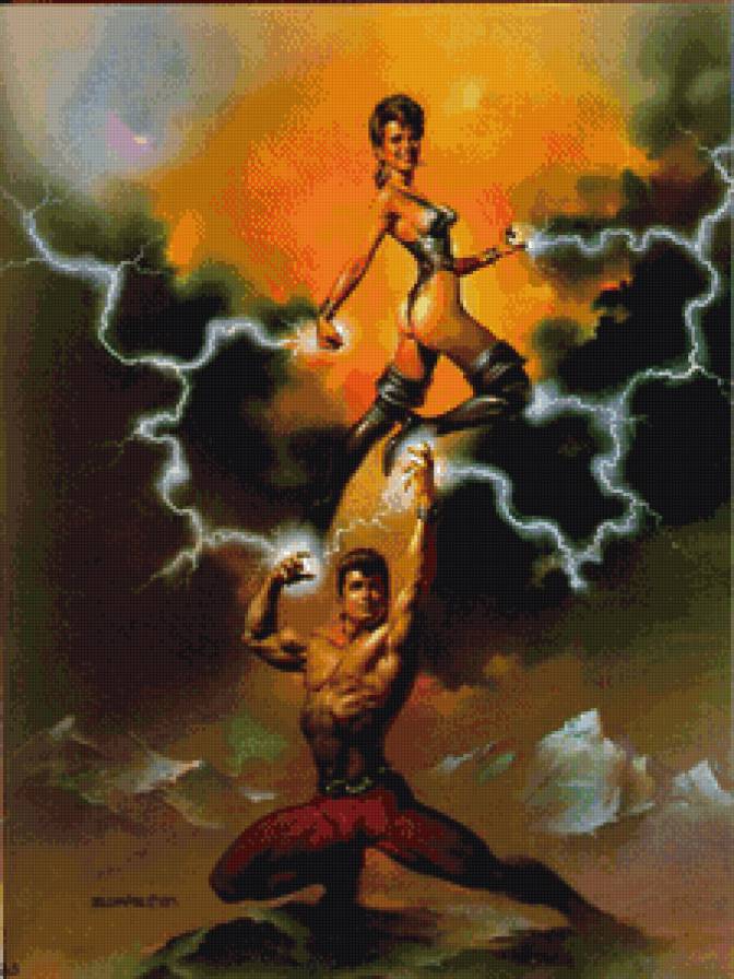 повелители молний - девушка, порень.пара, фэнтези - предпросмотр