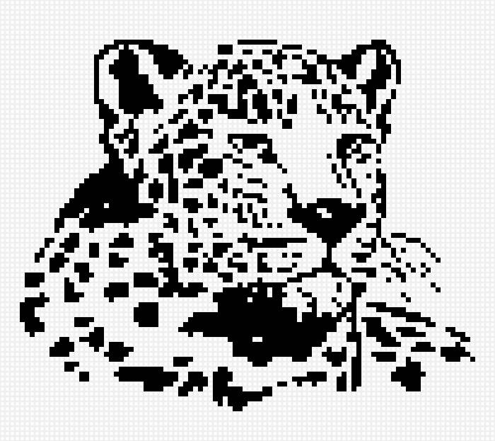 леопард - природа, монохром, животные, леопард, черно-белый, кот, кошка - предпросмотр