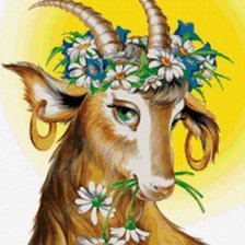 Схема вышивки «коза»