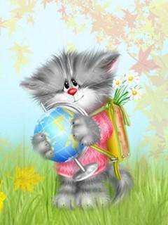 котик-ученик - кот, животные, кошка - оригинал