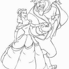 Схема вышивки «красавица и чудовище (графика)»