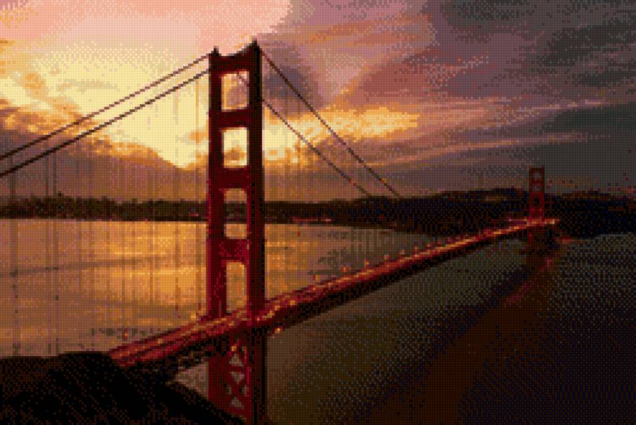 мост - закат, мост, архитектура - предпросмотр