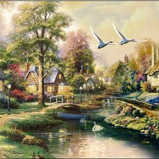 Схема вышивки «Пейзаж»