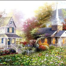 Схема вышивки «Пейзаж»