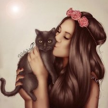 Схема вышивки «кошачьи нежности»