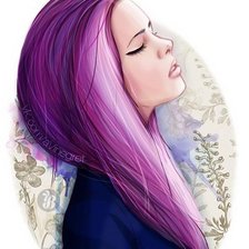 Схема вышивки «фиолетовые раздумья»