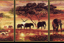 Схема вышивки «слоны»