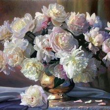 Схема вышивки «Пионы 3»