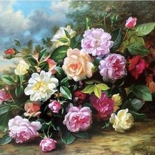 Схема вышивки «Розы»