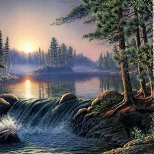 Схема вышивки «закат»