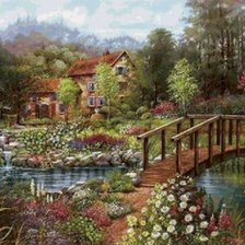 Схема вышивки «пейзаж»