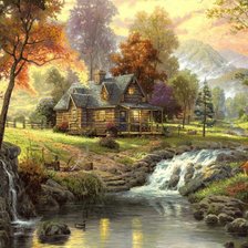 Схема вышивки «пейзаж»