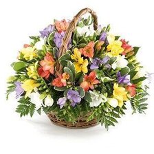 Схема вышивки «Корзина с цветами»