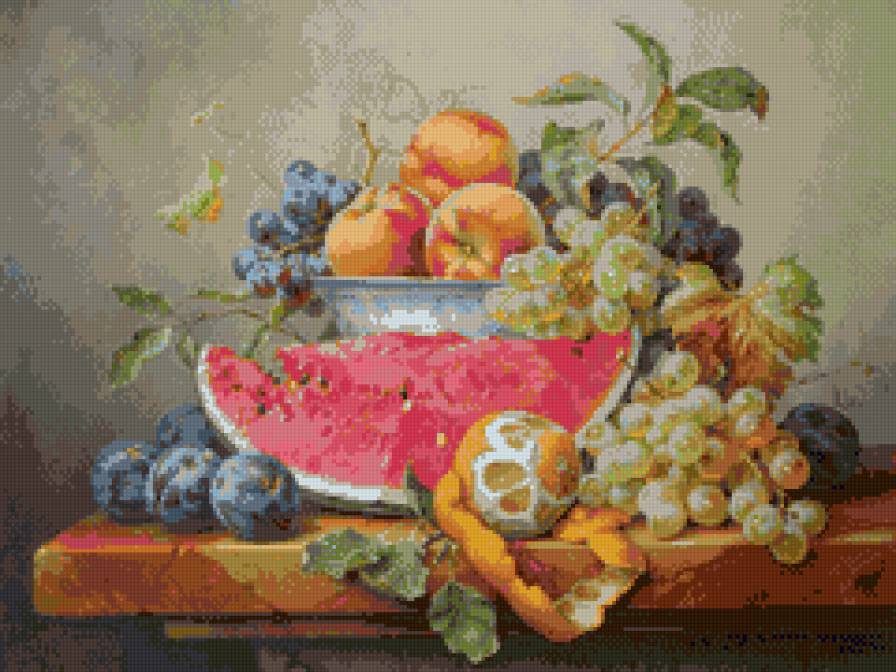 натюрморт с арбузом и лимоном - предпросмотр