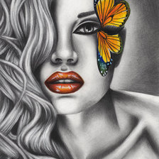 Схема вышивки «девушка»