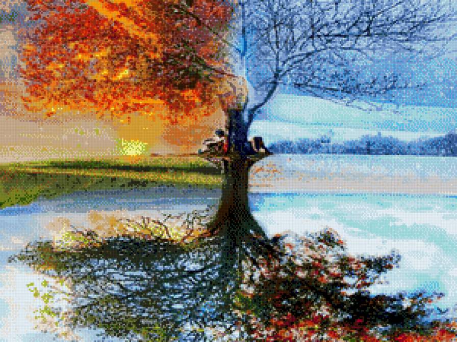 Четыре времени года - пейзаж - предпросмотр