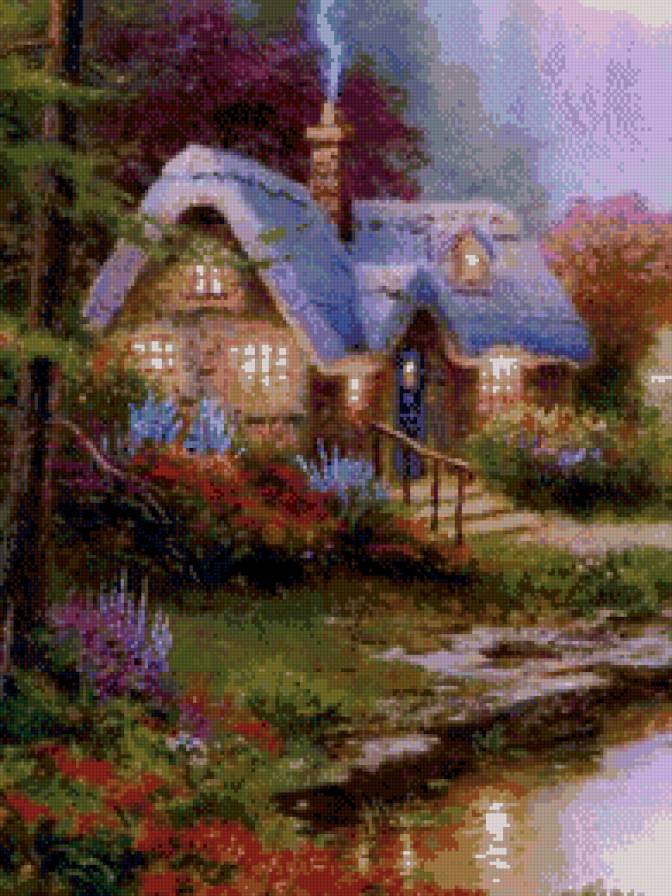 домик - природа, дом, пейзаж - предпросмотр