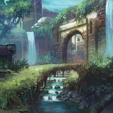 Схема вышивки «пейзаж»