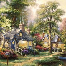 Схема вышивки «пейзаж»