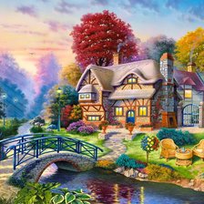 Схема вышивки «пейзаж»