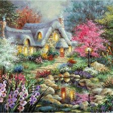 Схема вышивки «пейзаж»