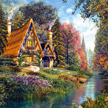 Схема вышивки «пейзаж»