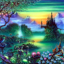 Схема вышивки «пейзаж»