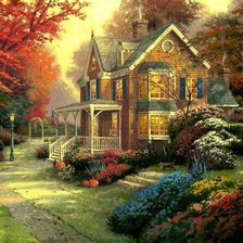 Схема вышивки «пейзаж»