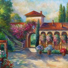 Схема вышивки «Дворик 3»