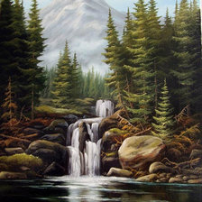 Схема вышивки «пейзаж»