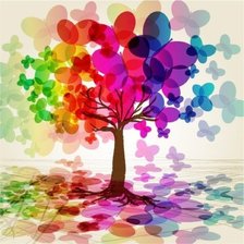 Схема вышивки «Деревце "4 сезона" (на подушку)»