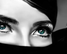 Схема вышивки «глаза»