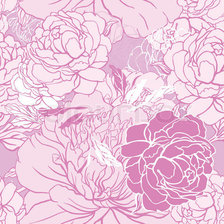 Схема вышивки «пионы»